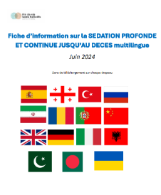 Fiche d’information sur la SÉDATION PROFONDE ET CONTINUE JUSQU’AU DÉCÈS multilingue